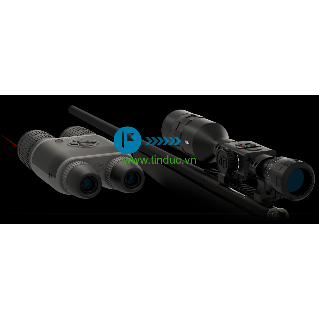 Ống nhòm đêm ảnh nhiệt ATN BinoX 4T 640 2.5-25x tích hợp đo khoảng cách (Phạm vi phát hiện người: 1.950 yard/mét) ( Hãng ATN - Mỹ)