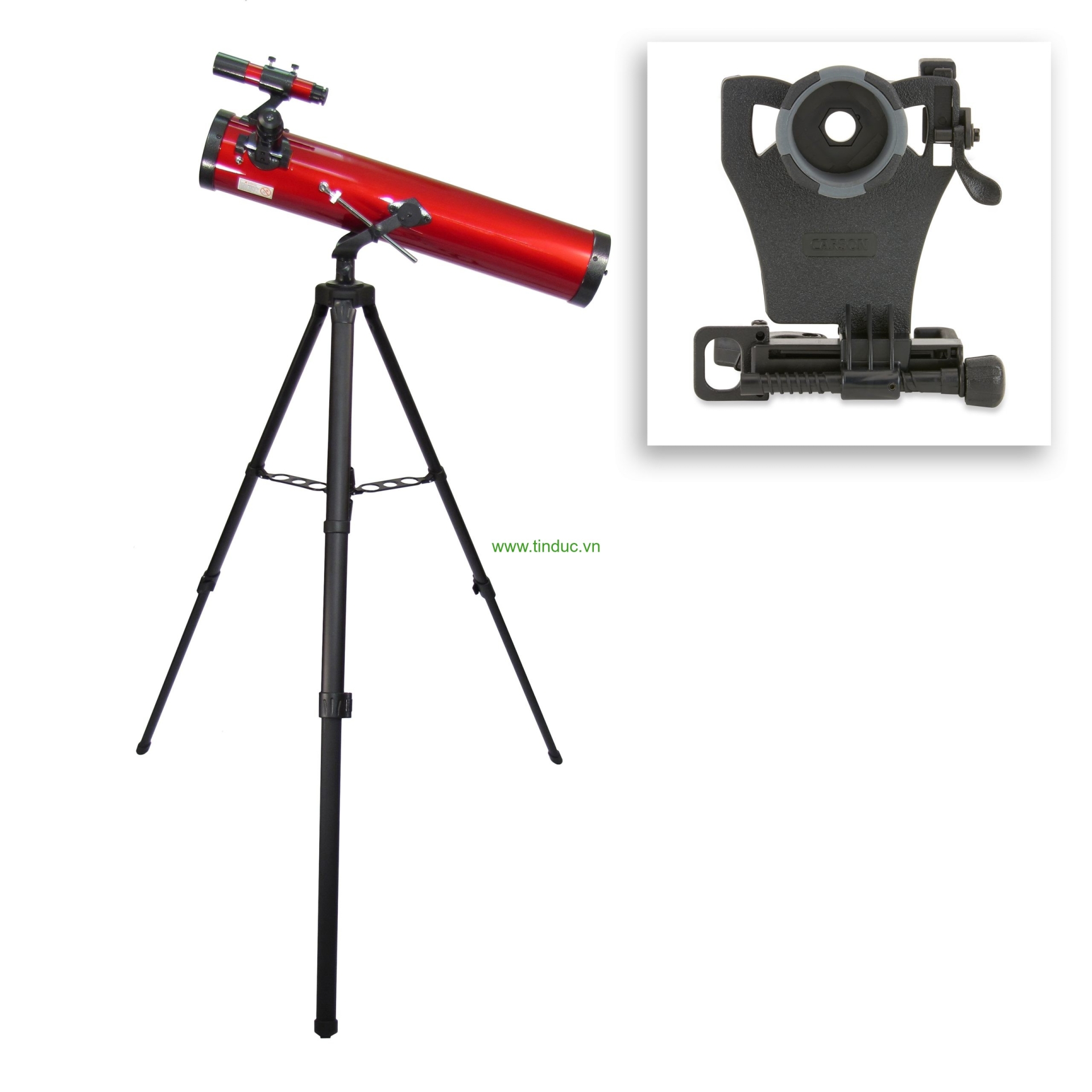 Kính thiên văn phản xạ cao cấp Carson RP-100SP Red Planet 35-78x76mm đi kèm với một bộ gá gắn điện thoại thông minh (Hãng Carson - Mỹ)