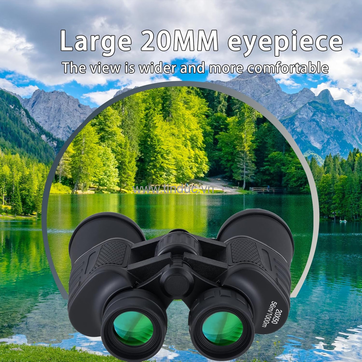 Ống nhòm hai mắt Terino BN-2050 (20x50mm, lăng kính BAK4, chống nước, quan sát xa, hỗ trợ nhìn đêm) phù hợp cho ngắm chim, săn bắn, du lịch & sự kiện trong điều kiện ánh sáng yếu - Hàng chính hãng