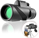 Ống nhòm đơn Terino MP-4060 kèm bộ gắn điện thoại (40x60mm, lăng kính BAK4, độ phóng đại cao, HD, màu xanh lính) - Hàng chính hãng