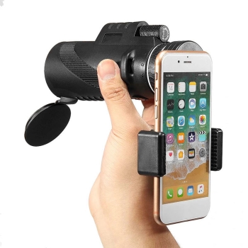 Ống nhòm đơn Terino MP-4060 kèm bộ gắn điện thoại (40x60mm, lăng kính BAK4, độ phóng đại cao, HD, màu xanh lính) - Hàng chính hãng